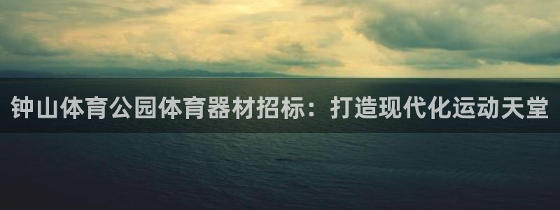 富联娱乐玩法机制：钟山体育公园体育器材招标：打造现代